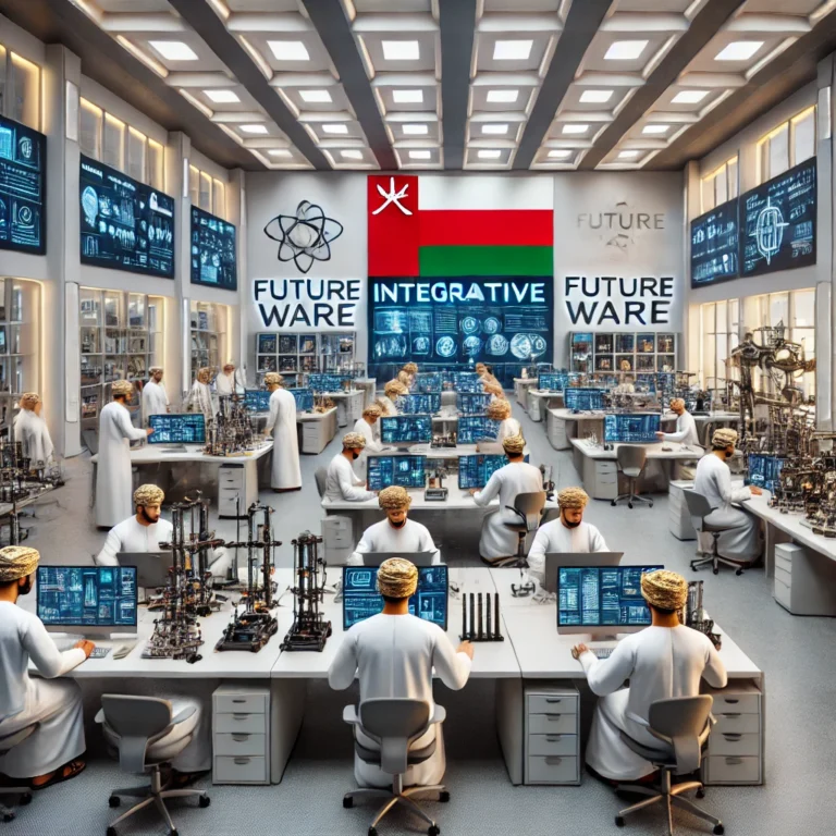 DALL·E 2024-12-10 09.39.31 - A highly professional and futuristic laboratory environment focused on Integrative STEM (Science, Technology, Engineering, and Mathematics) with a red